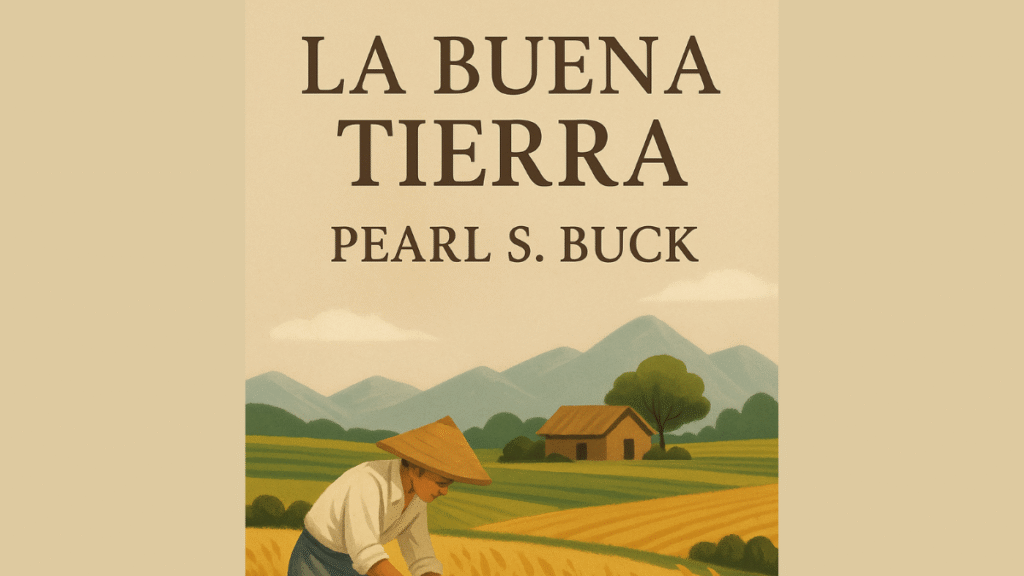 dibujo de un labrador con cartel de la buena tierra