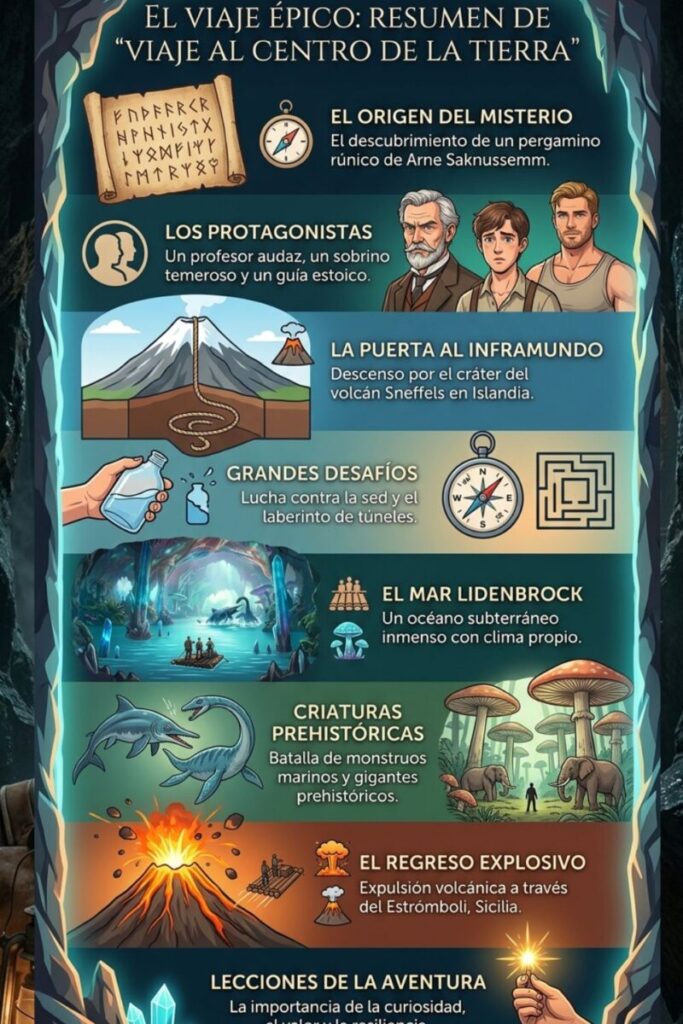 imagen ilustrativa viaje al centro de la tierra el libro